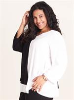 Studio - Ana Bluse, Sort/Hvid